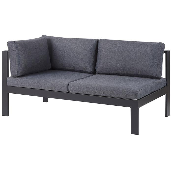 Beliani - MESSINA - Loungeset voor 5 - Zwart - Aluminium