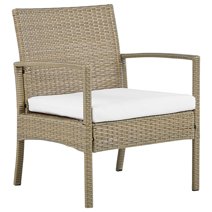 Beliani - MARSALA - Loungeset voor 4 - Natuurlijk - PE rotan