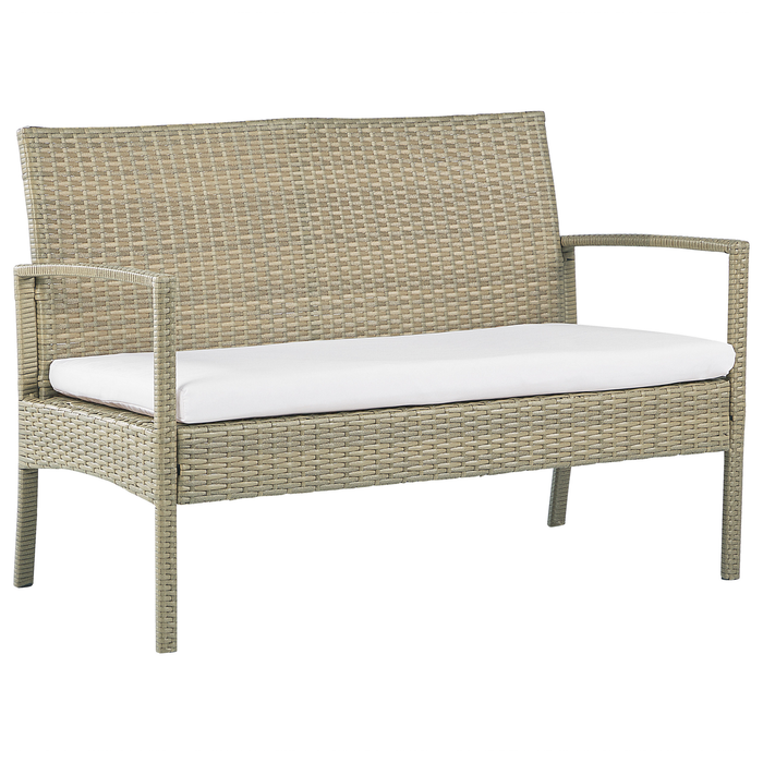 Beliani - MARSALA - Loungeset voor 4 - Natuurlijk - PE rotan