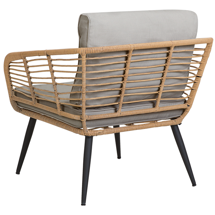 Beliani - CORINTH II - Loungeset voor 4 - Natuurlijk - PE rotan