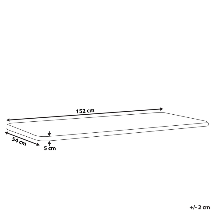 Beliani-VIVARA -Tuinkussen-Gebroken wit-152 x 54 cm-Polyester