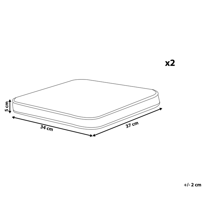 Beliani - TERNI - Stoelkussen set van 2 - Gebroken wit - Polyester
