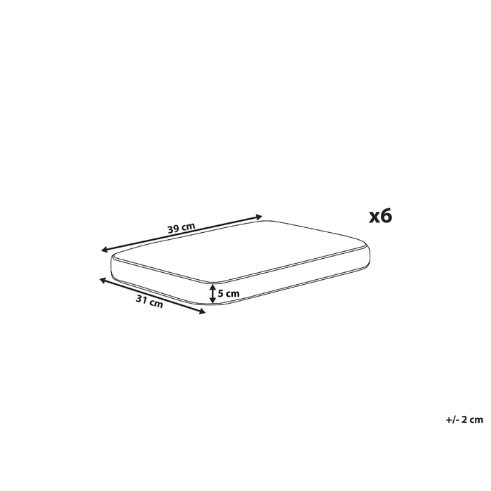 Beliani - TOLVE - Zitkussen set van 6 - Gebroken wit - Polyester