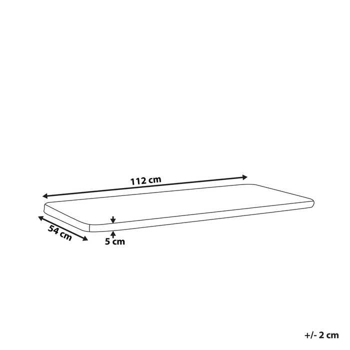 Beliani-VIVARA -Tuinkussen-Gebroken wit-112 x 54 cm-Polyester