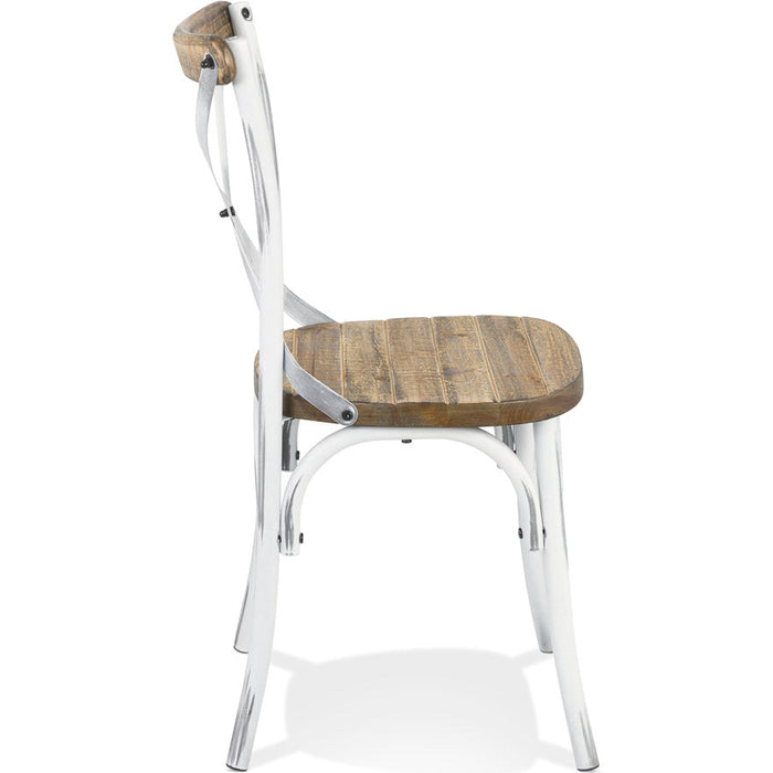 Alterego Ranch - Houten Keukenstoel - Oude Walnoot - 50x47x89cm