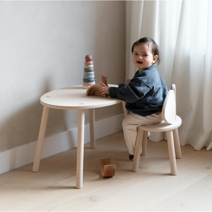 Nofred Mouse kinderstoel + kindertafel set beige