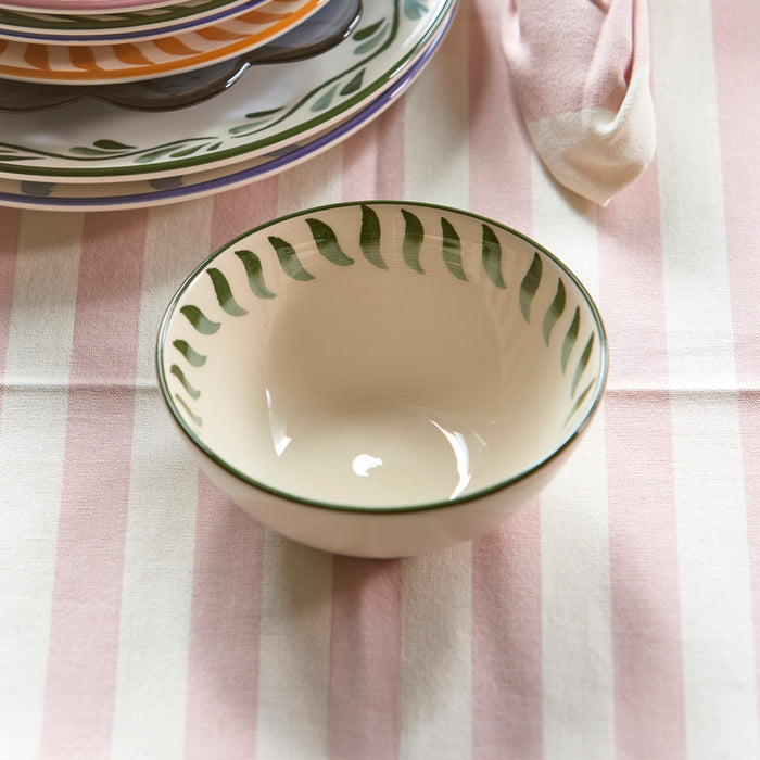 Riviera Maison schaaltje Groen - Menton - Aardewerk (ØxH) 14x6