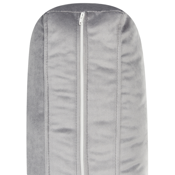 Beliani - VINTERBRO - Driezitsbank - Grijs - Fluweel