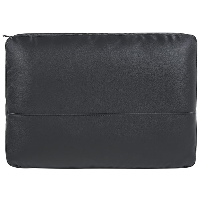 Beliani - SOVIK - Driezitsbank - Zwart - Kunstleer