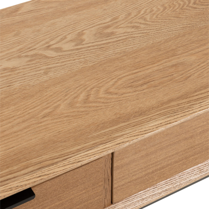 J-Line console 3 Laden - hout|metaal - naturel