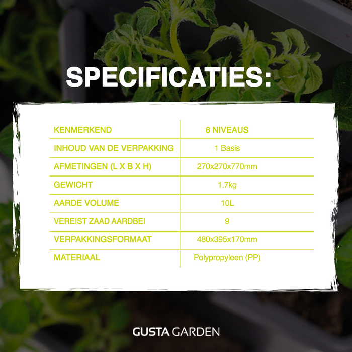 Gusta Garden - Sissi Strawberry - Aardbeienplanttoren - 4 niveaus