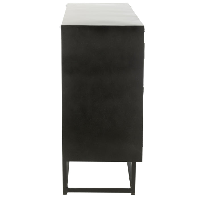 J-Line kast Shanil - hout|ijzer - zwart