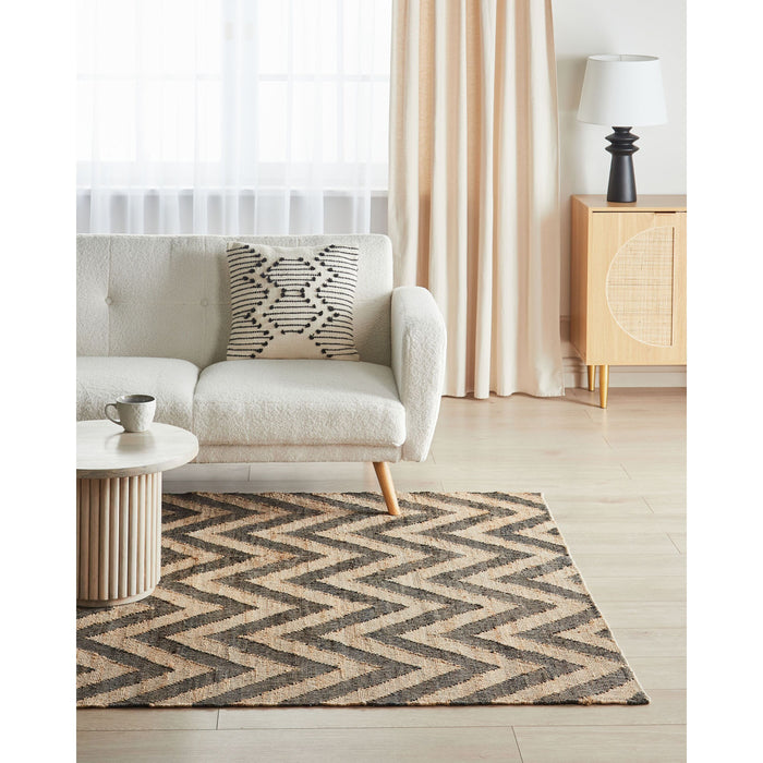 Beliani-DEDEPINARI-Laagpolig vloerkleed-Beige-160 x 230 cm-Jute