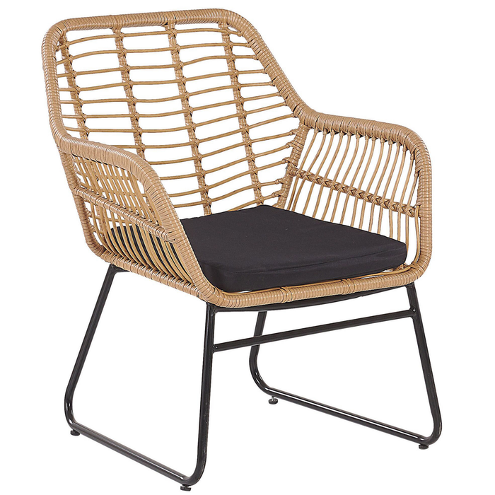 Beliani - MINORI - Loungeset voor 4 - Natuurlijk - PE rotan