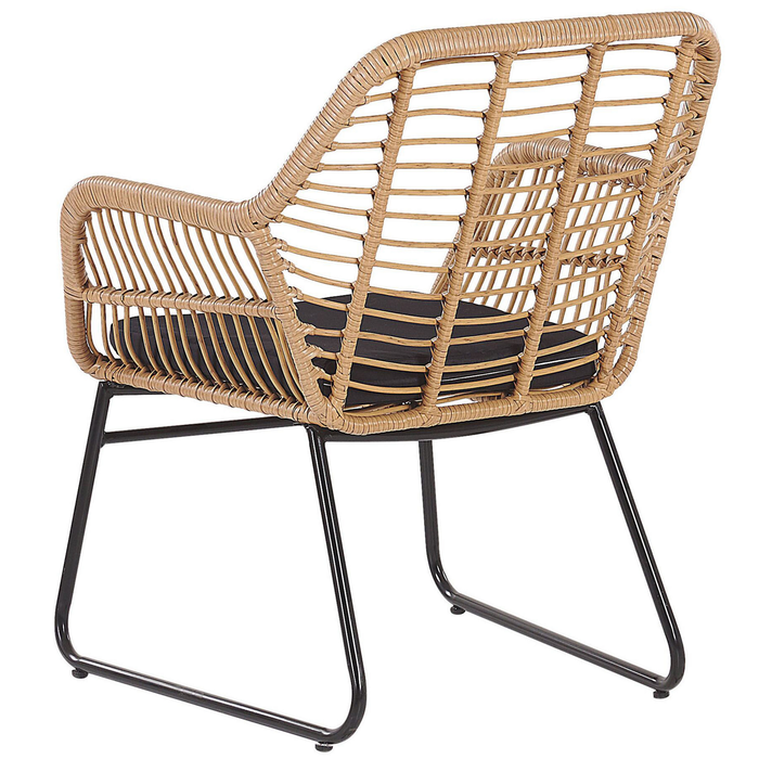 Beliani - MINORI - Loungeset voor 4 - Natuurlijk - PE rotan