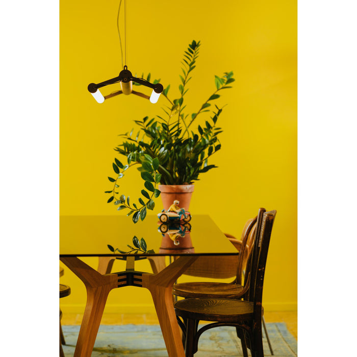 Mr Tubes Double hanglamp LED Smokey Black