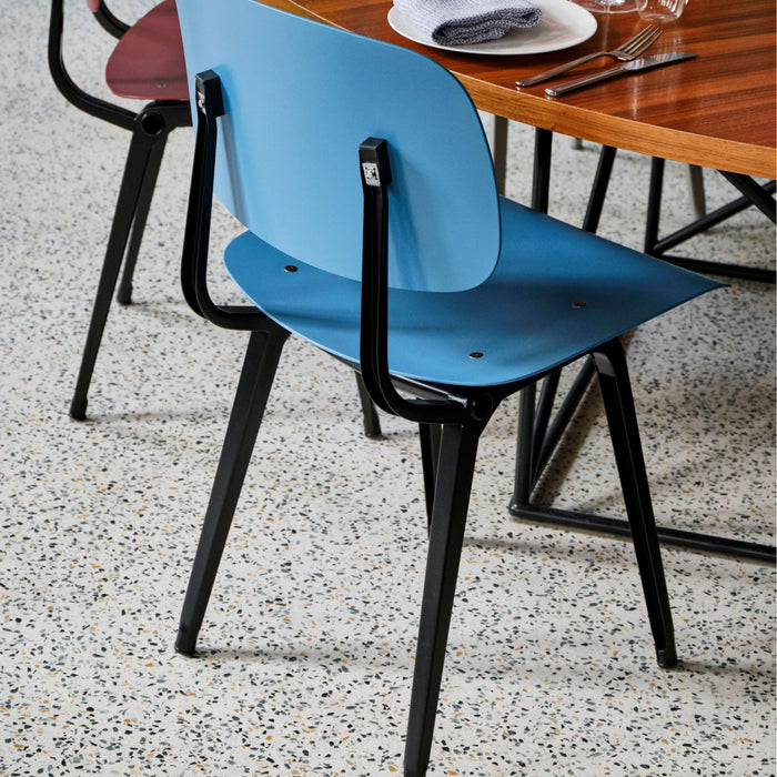 HAY Revolt Eetkamerstoel - Black - Azure Blue
