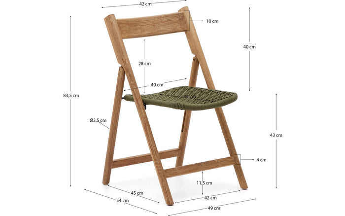 Tuinstoel Dandara, Tuinstoel inklapbaar