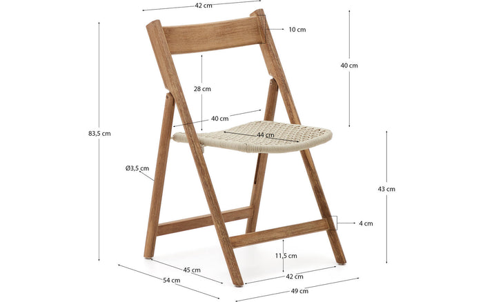 Tuinstoel Dandara, Tuinstoel inklapbaar