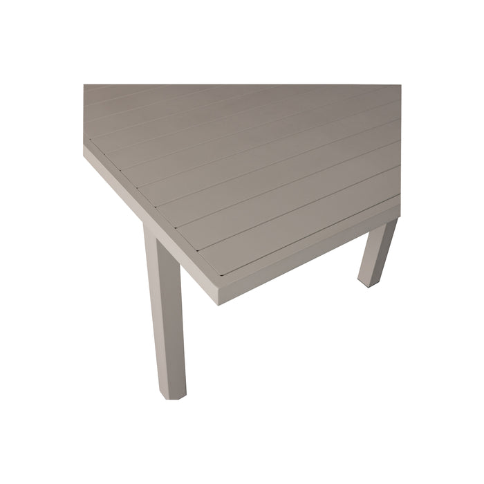 WOOOD Mobile Uitschuifbare Tuintafel - Aluminium - Zand - 79x240x100