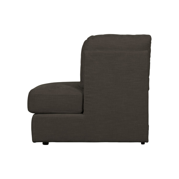 vtwonen Family 1-Zits Bank Element Ronde Hoek Rechts -Polyester -Zwart