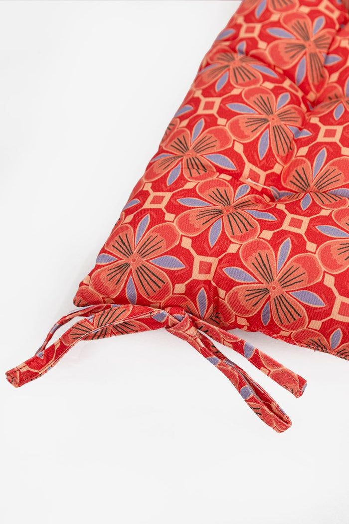 Sissy-Boy Rood tuinkussen met bloemenprint