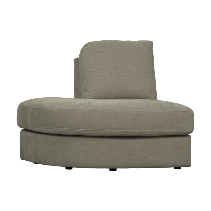 vtwonen Family 1-Zits Bank Element Ronde Hoek Links - Polyester -Grijs