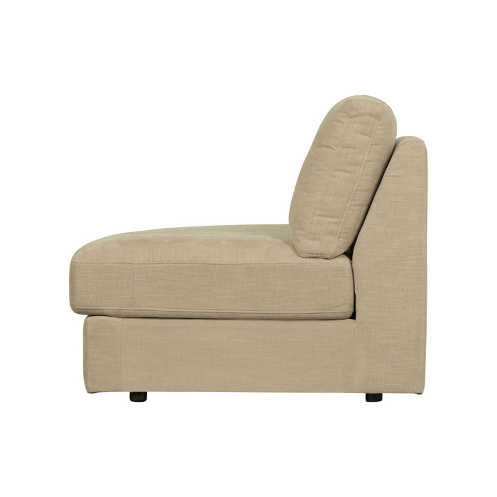 vtwonen Family 1-Zits Bank Element Ronde Hoek Links - Polyester - Zand