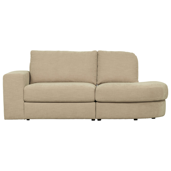 vtwonen Family 1-Zits Bank Element Ronde Hoek Rechts - Polyester -Zand