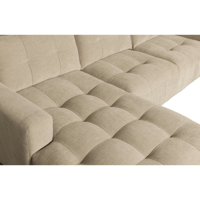 vtwonen Bar Chaise Longue Links - Stof - Zand - 87x280x170