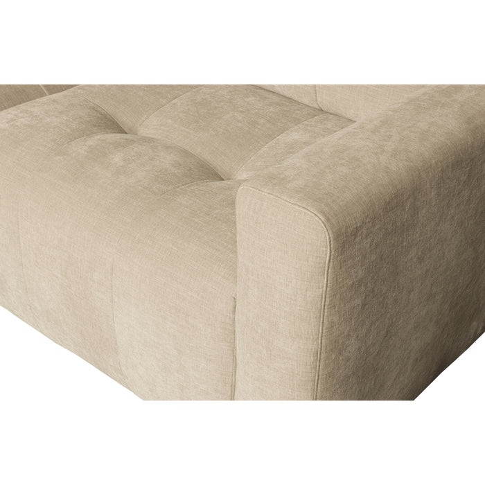 vtwonen Bar Chaise Longue Links - Stof - Zand - 87x280x170