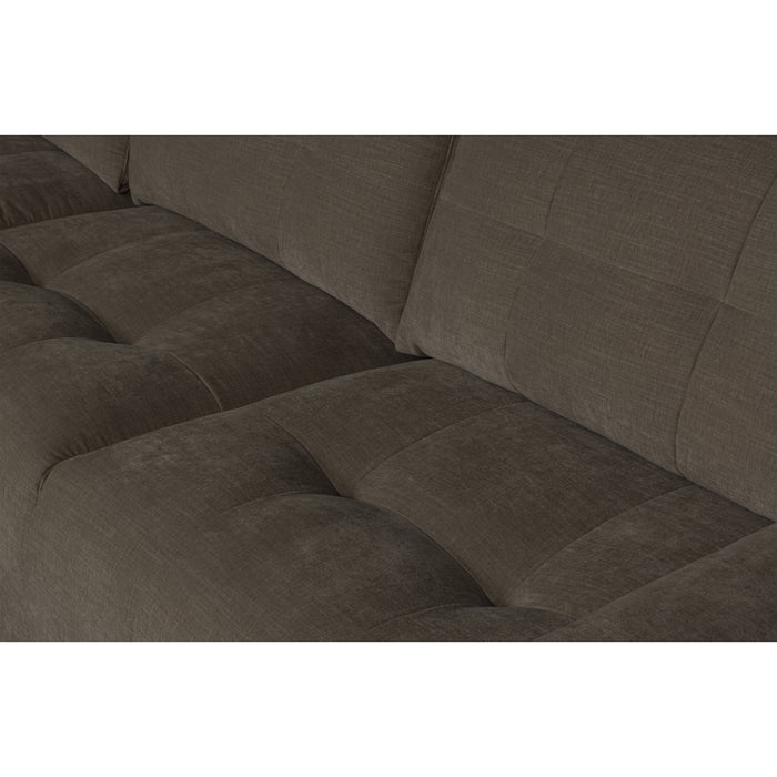 vtwonen Bar Chaise Longue Links - Stof - Antraciet - 87x280x170