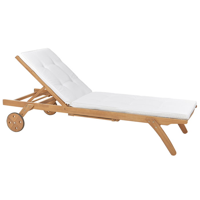 Beliani-CESANA -Tuinkussen-Gebroken wit-192 x 56 cm-Polyester