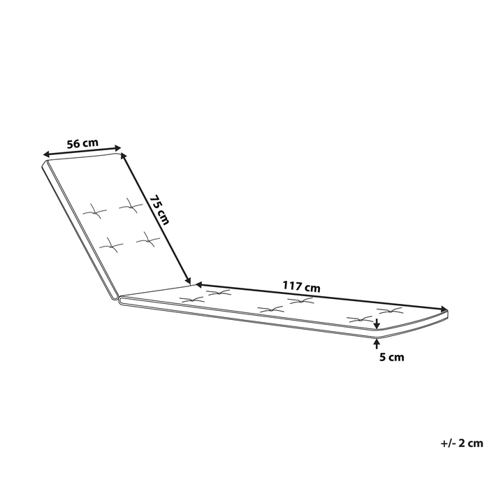 Beliani-CESANA -Tuinkussen-Gebroken wit-192 x 56 cm-Polyester
