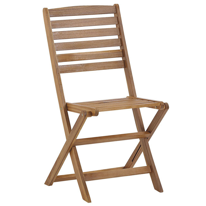 Beliani - TOLVE - Tuinset voor 6 - Lichte houtkleur - Acaciahout