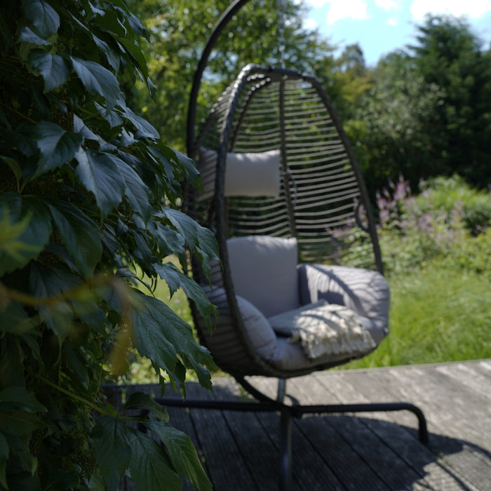 Lesli Living - Rope hangstoel grijs