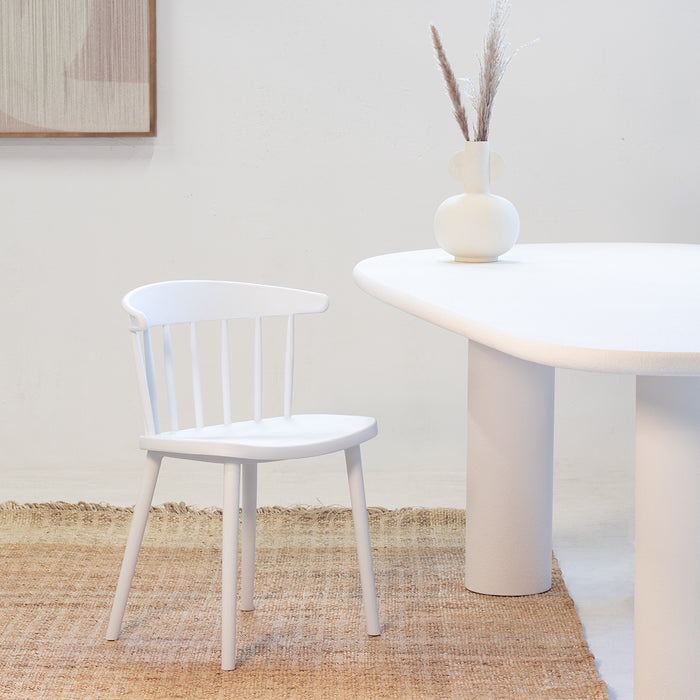 Giga Meubel - Tuinstoelen Stapelbaar - Wit - Kunststof - Set van 2