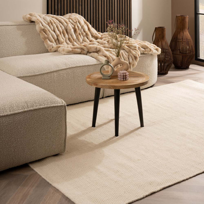 Nordic Weavers Wollen vloerkleed - Ulstein wit - 140x200 cm