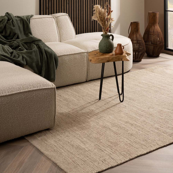 Nordic Weavers Wollen vloerkleed - Ulstein naturel|grijs - 160x230 cm