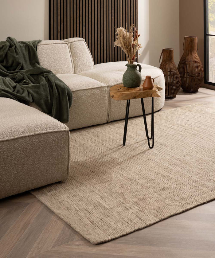 Nordic Weavers Wollen vloerkleed - Ulstein naturel|grijs - 240x340 cm