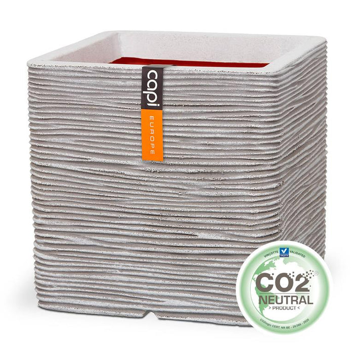 Capi Europe Nature Rib Vierkant Bloempot 50 x 50 cm