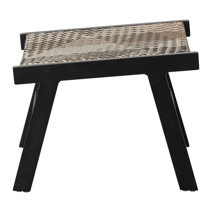 Woood Pom Hocker - Aluminium