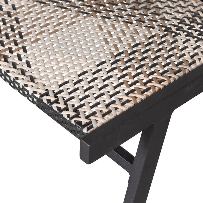 Woood Pom Hocker - Aluminium