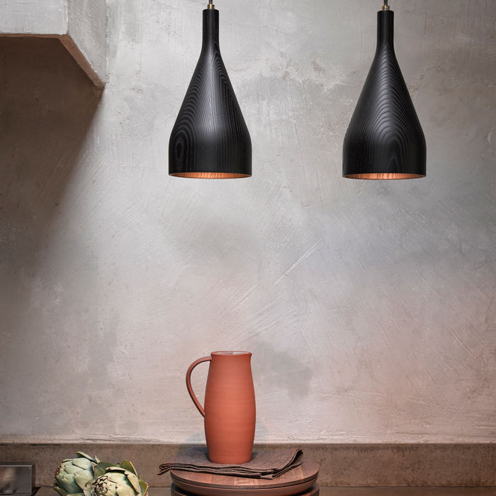 Hollands Licht Timber hanglamp medium walnoot