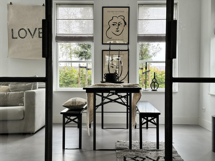 inklapbare bierset Berlijn 200 cm zwart