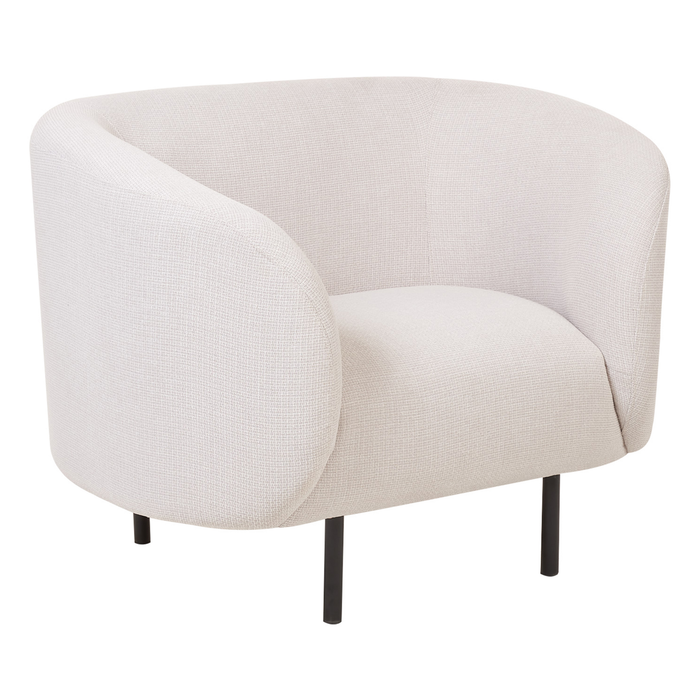 Beliani - LOEN - Fauteuil - Beige|Zwart - Polyester