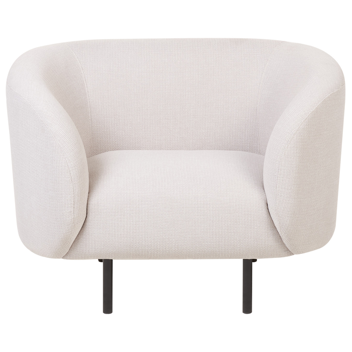 Beliani - LOEN - Fauteuil - Beige|Zwart - Polyester