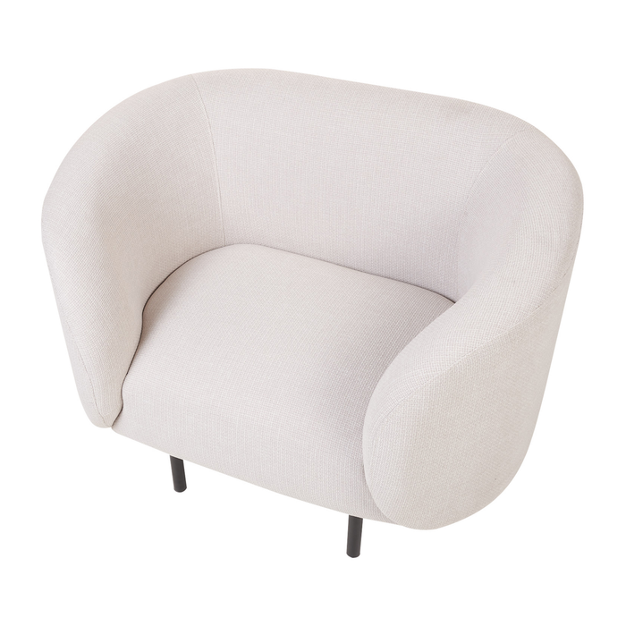 Beliani - LOEN - Fauteuil - Beige|Zwart - Polyester