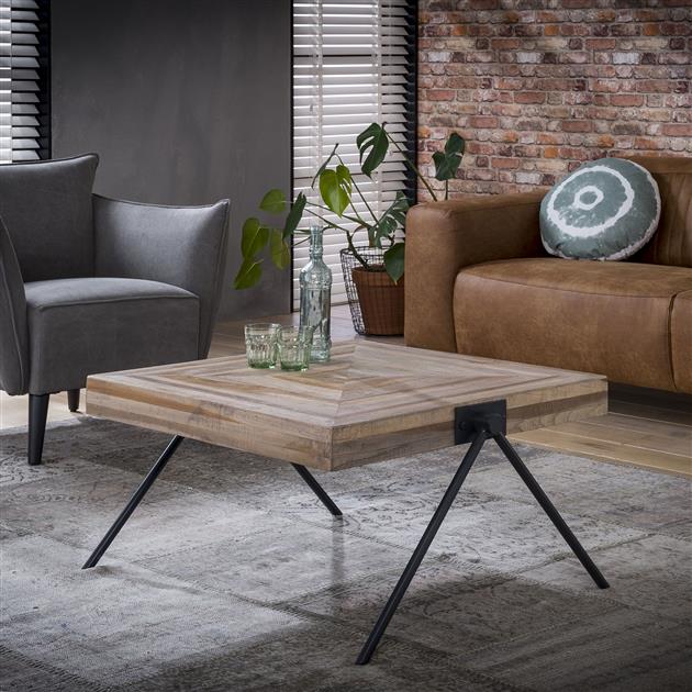 Hoyz - Salontafel Teca - Balance - 80x80x43 - Hout