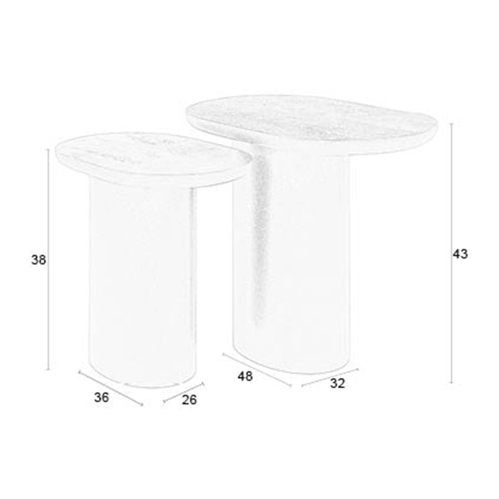 by fonQ Grace Bijzettafel - set van 2